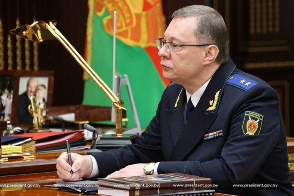     Генпрокурор Беларуси Андрей Швед на встрече с президентом. Фото: president.gov.by