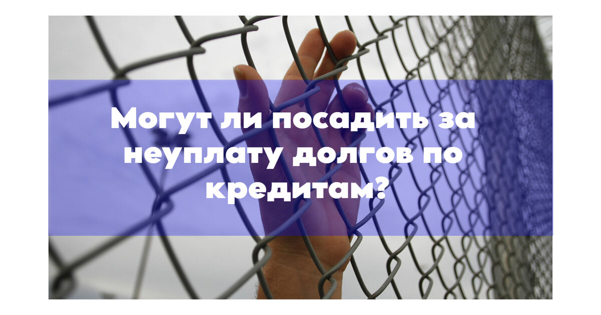 Боссбанкрот могут ли посадить за неуплату долгов по кредитам?