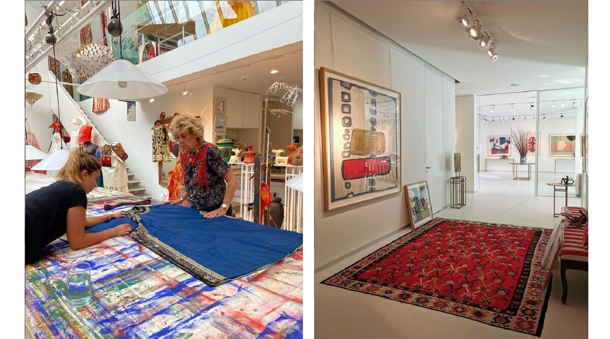 Это студия, в которой работает Изабель и ее сотрудники. Сама она говорит, что очень хотела бы, чтобы работа и дом находились в одном месте. Но не может себе этого позволить. Поэтому на работе художница создала обстановку, в которой ей комфортно, похожую на домашнюю.