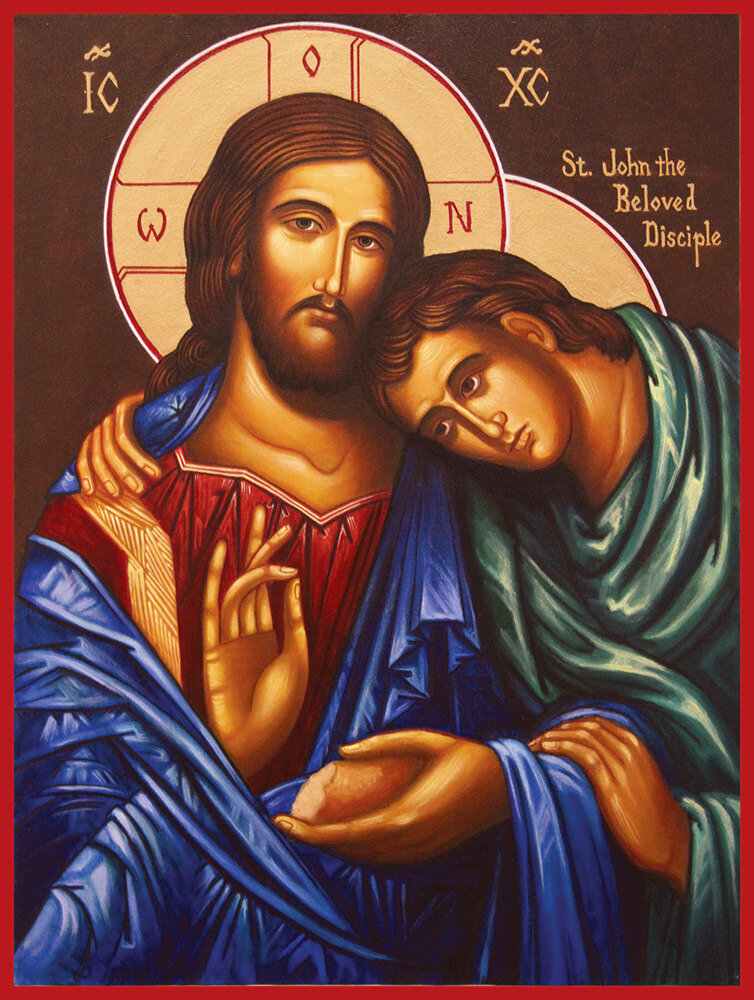 Современная икона. Христос и Иоанн Богослов на Тайной вечери https://m.my.mail.ru/community/bibliadenjzadnjom/photo/11383/42942.html