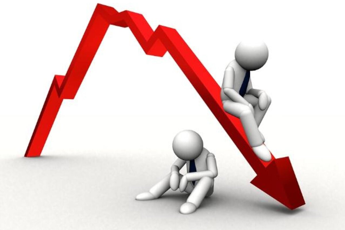 Тредеры не могут продать перегретые акции с прибылью и цена снижается. Картинка взята из открытых источников для целей иллюстрации.