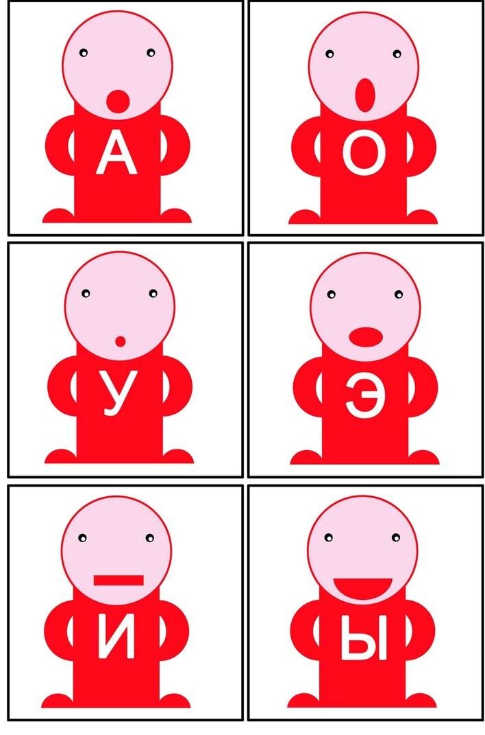 Символы гласных