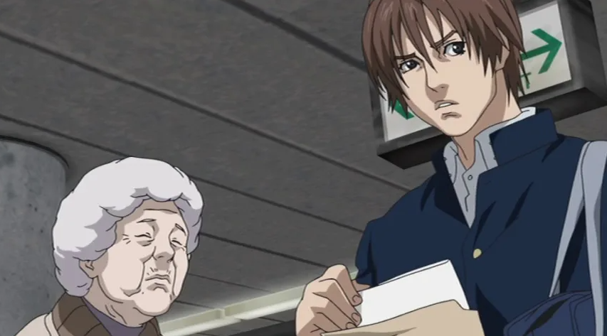 Куроно не доволен тем, что ему докучает незнакомку