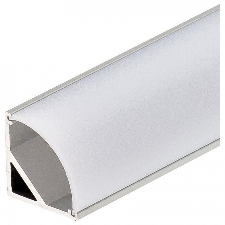 Один из вариантов углового алюминиевого профиля в комплекте с рассеивателем