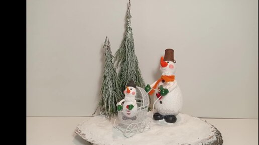 Снеговик поделка своими руками из салфеток - 88 фото