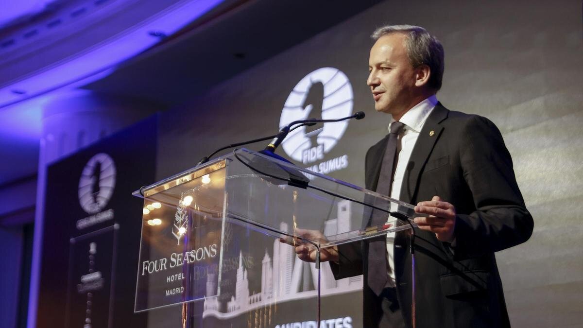    Президент Международной федерации шахмат Аркадий Дворкович:Miguel Pereira/Getty Images