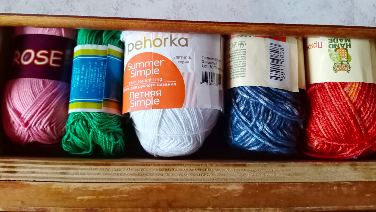 Пряжа в ящике