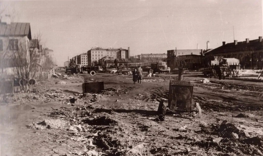 2-я улица Текстильщиков. 1959. Фото: Герман Жегин. Источник: сайт www.pastvu.com