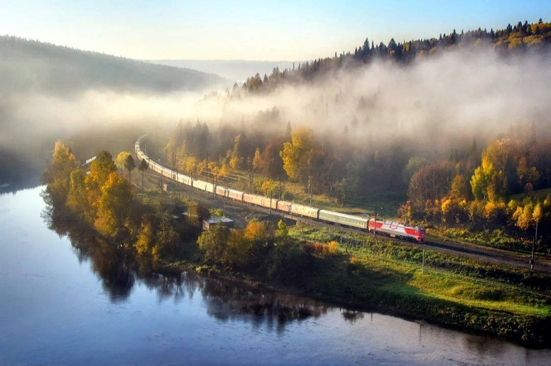 Транссибирская железнодорожная магистраль фото