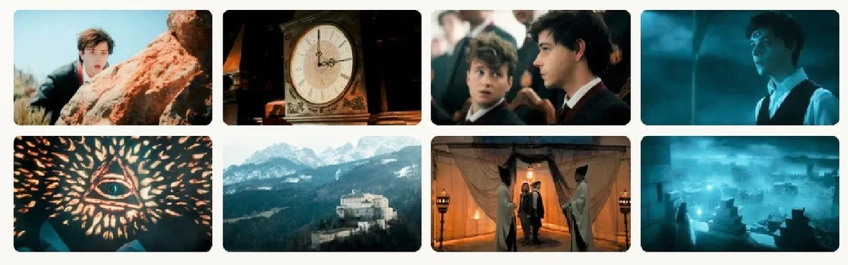 Студент Тим Уокер (Джек Вулф), 17-ти лет, поступил в знаменитую школу Моцарта, оказался в Австрийских Альпах, где нашел некий забытый портал в волшебный мир "Волшебной флейты" Моцарта... Источник изображения: https://www.kinoafisha.info/movies/8365623/