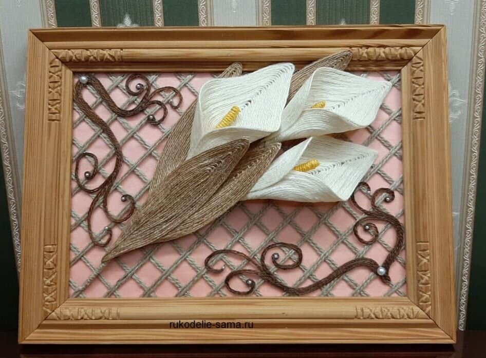 декоративное панно из джута