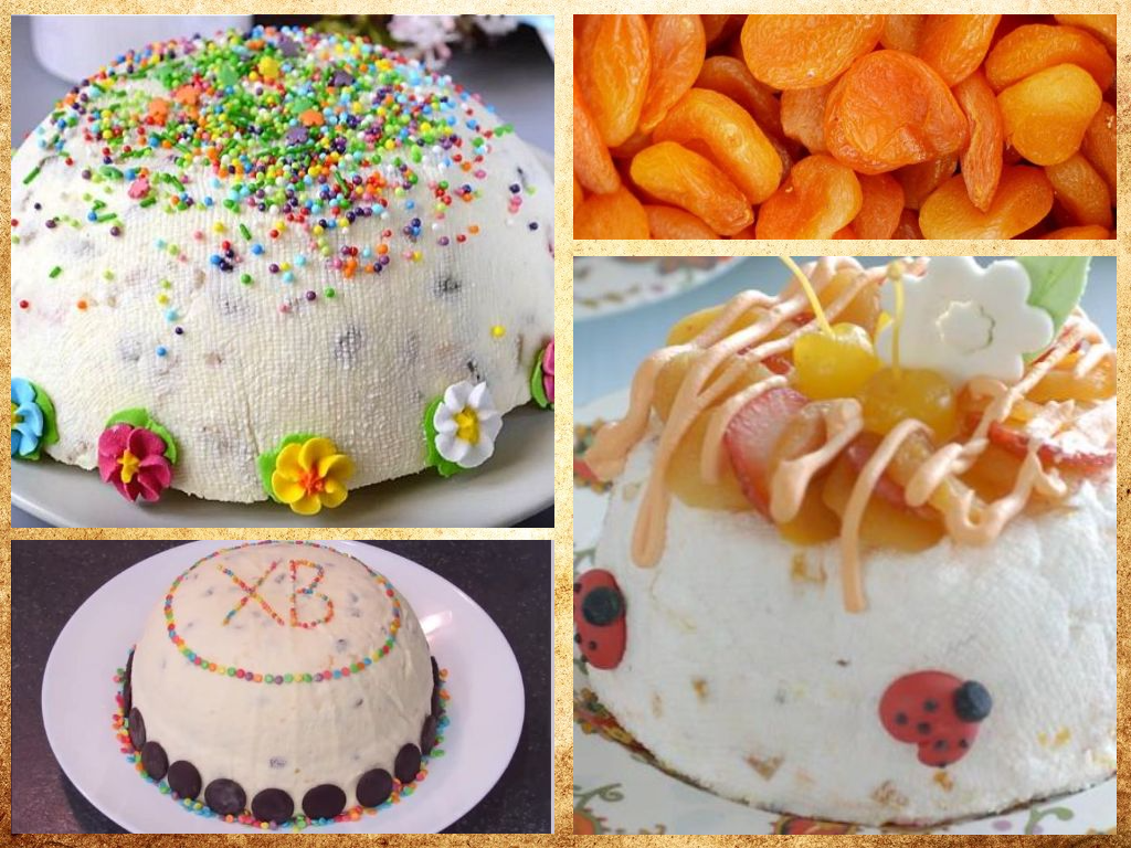 Творожная пасха с курагой и мёдом