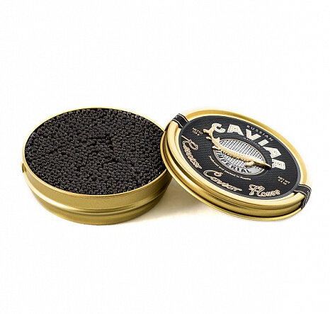 Черная икра сорта "Империал" от осетров старше 20 лет от ГК "Русский Икорный Дом"