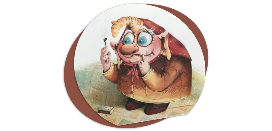 Иллюстрация из книги К. Горбуновой "Фукля и тесто". Художник О. Колыхалова