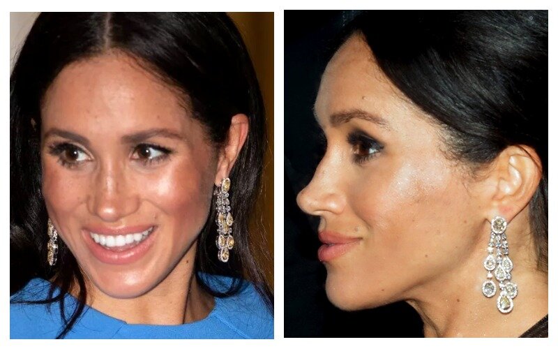 Спарава: Меган Маркл во время официального ужина на Фиджи. Слева - едет на праздник к Чарльзу..Фото из открытых источников, коллажи автора 