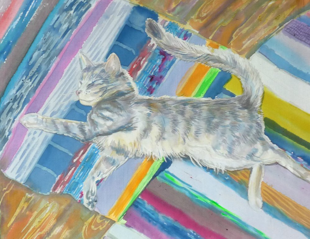 Портрет кота. "Полосатый на полосатом")))