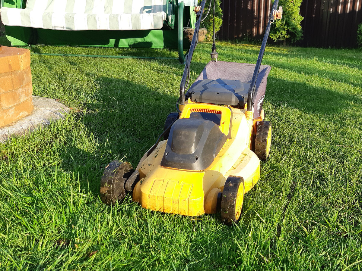 Пришла пора косить газон.