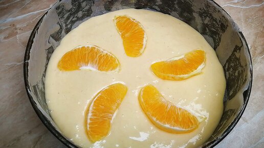 Апельсиновый пирог с творогом и шоколадом