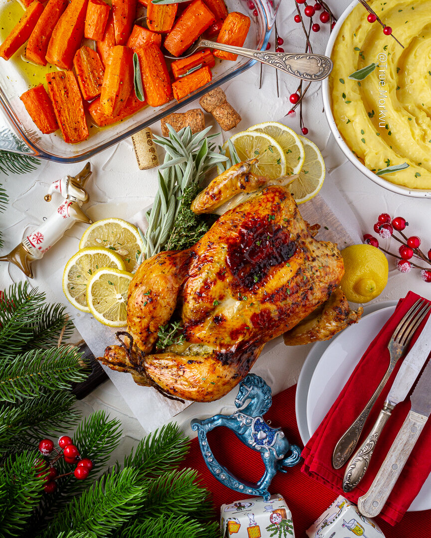 Великолепный кур🐔 с шалфеем и тимьяном🤩