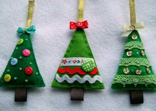 Рождественские украшения из фетра своими руками рождественские и новогодние идеи поделок