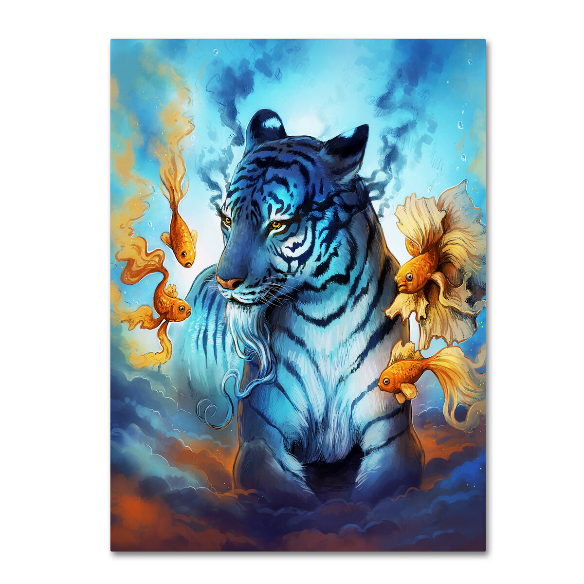 Рис. 2. Водяной синий тигр. Фантазийная работа автор Jonas Jödicke.