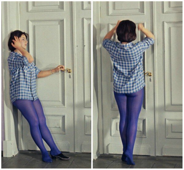 Супер-модные на то время колготки. Кадр из фильма "Кавказская пленница"