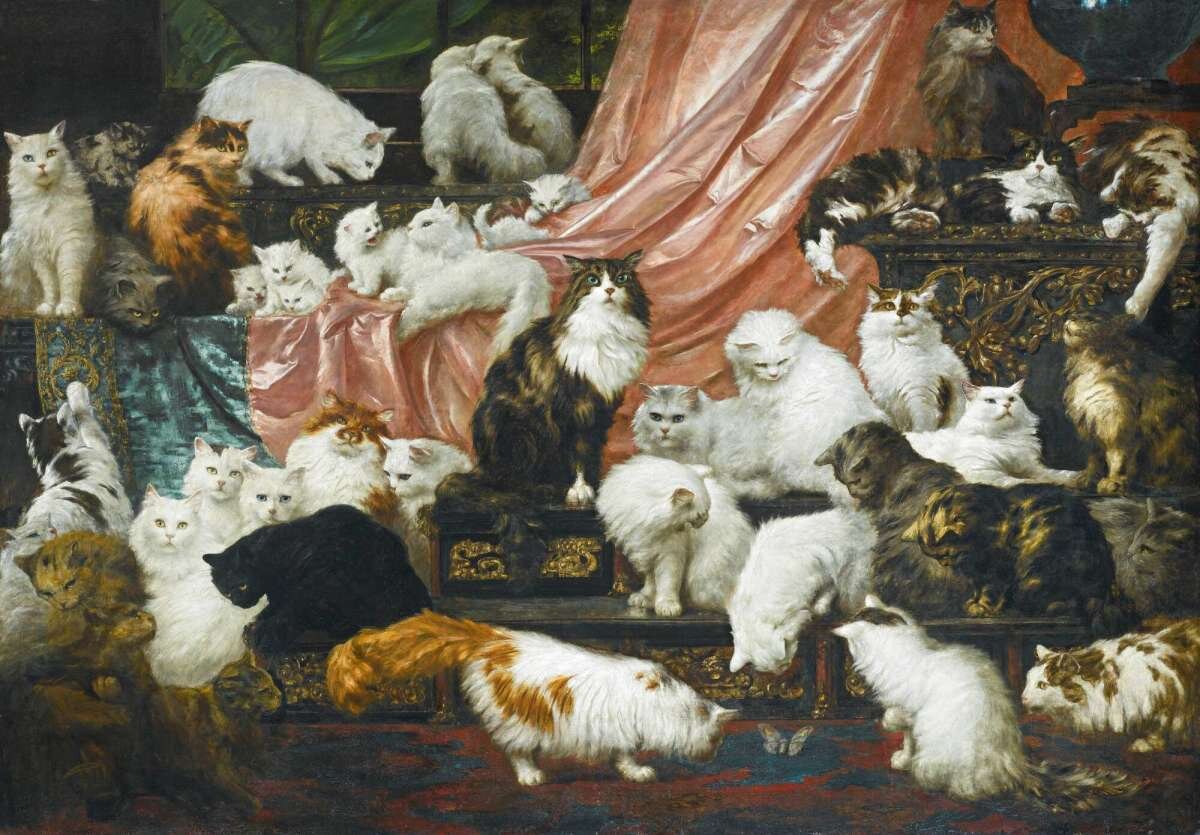 Картина Карла Калера «Любовники моей жены», 1891 год, с Султаном в центре.
