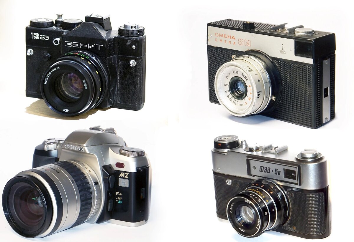 Моя маленькая коллекция плёночных фотоаппаратов, всё рабочие, но пользуюсь только одним... 