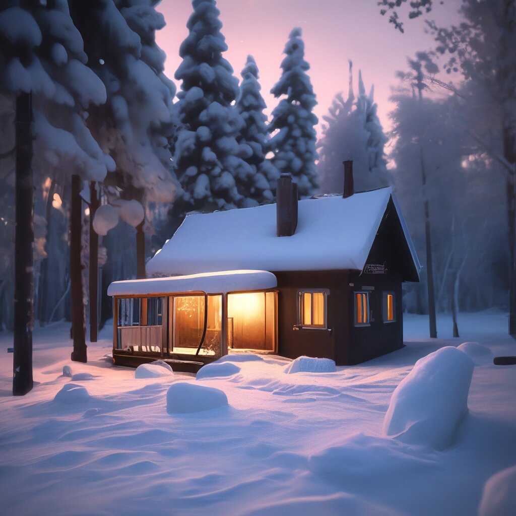 Шедеврум так и не понял, как должна выглядеть зимняя заброшенная дача...