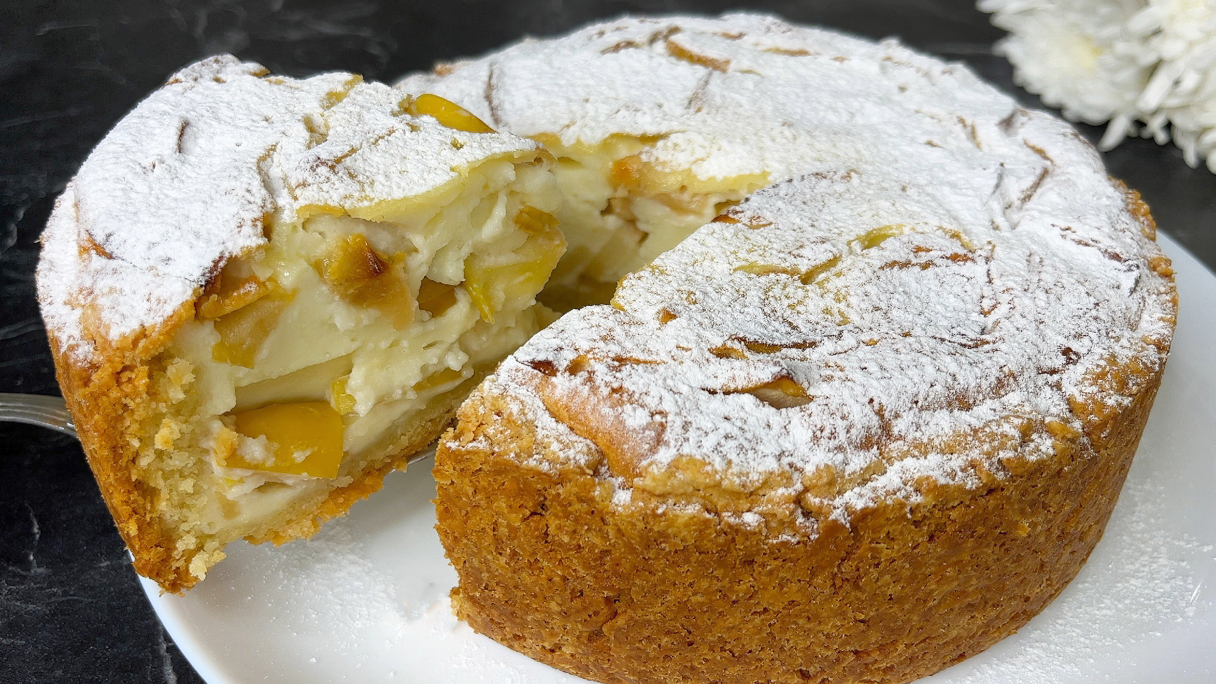 Баварский торт-пирог с яблоками