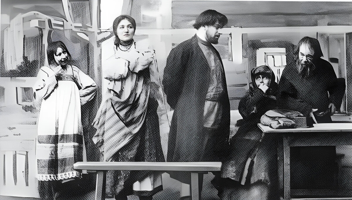 Сцена из спектакля "Власть тьмы", 1902 г.