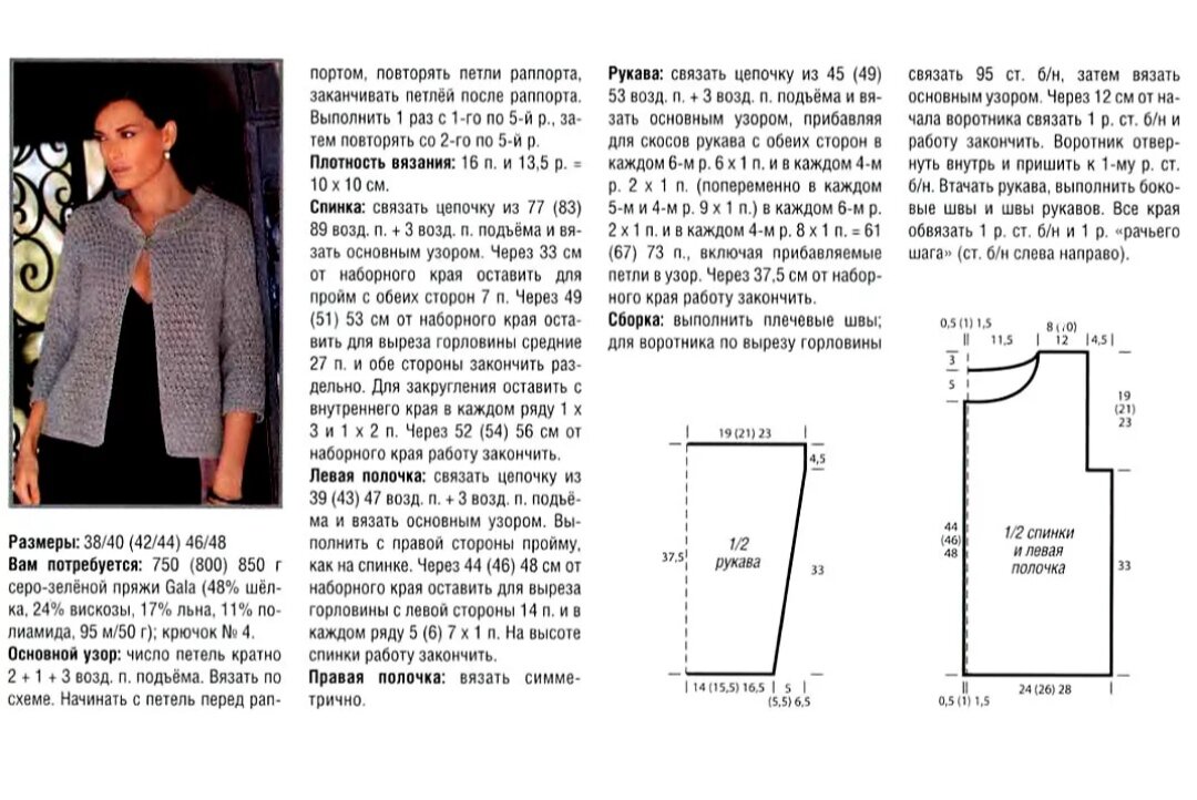 Ажурные жакеты спицами со схемами