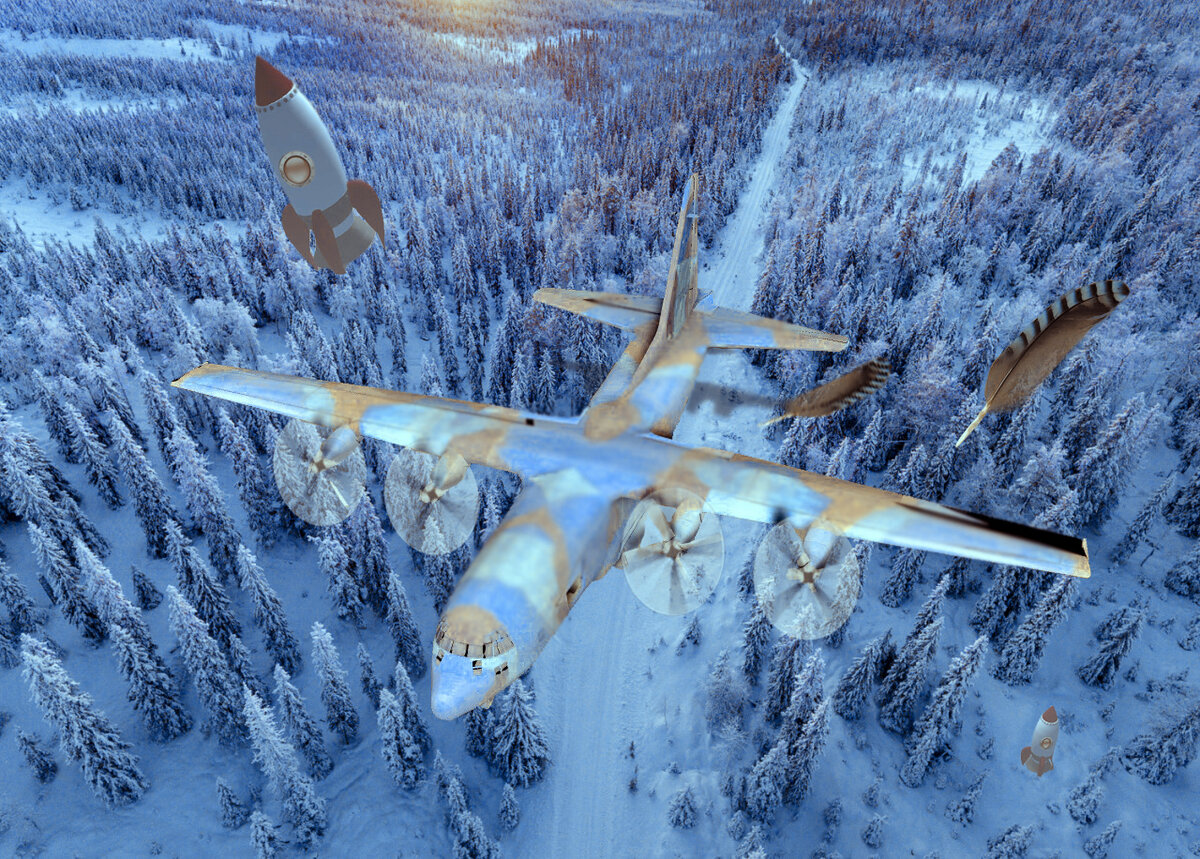 Очень секретная ракета (иллюстрация автора)