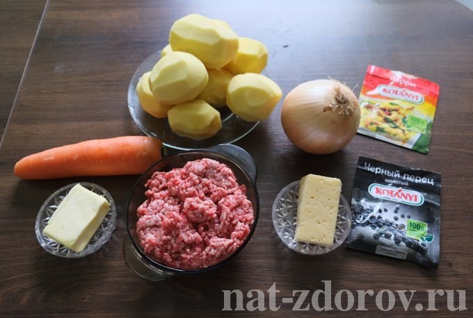Запеканка с фаршем и картошкой в духовке рецепт