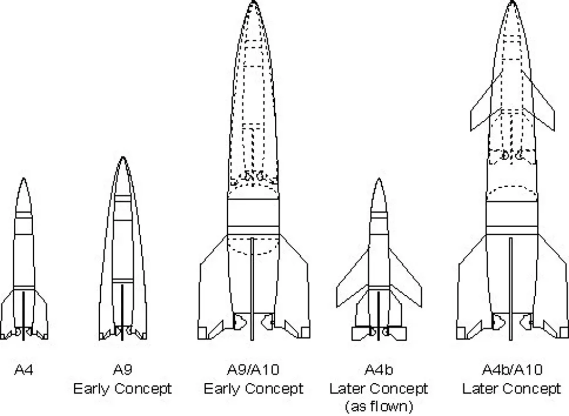 Варианты Америка-ракета http://www.ninfinger.org/models/vault2010/Luftwaffe%20launch%20Vehicles/%281945%29%20%5BExperimental%5D%20Luftwaffe%20%27A.9-A.10%20family%27%20%2801%29.jpg