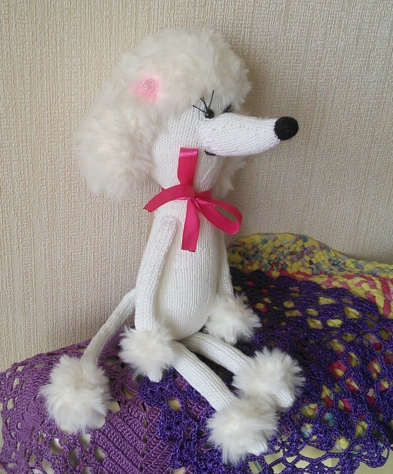 Пудель спицами