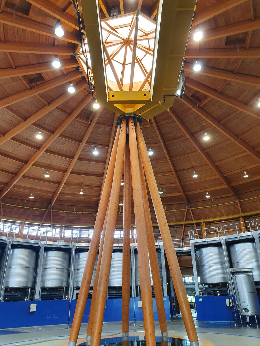 опора крана и бродильные чаны