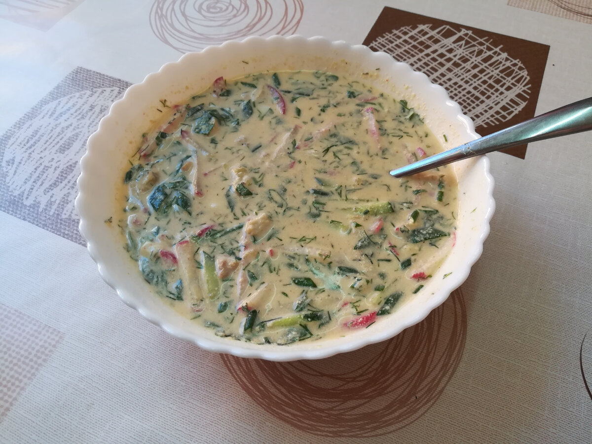 Окрошка с овсяным квасом