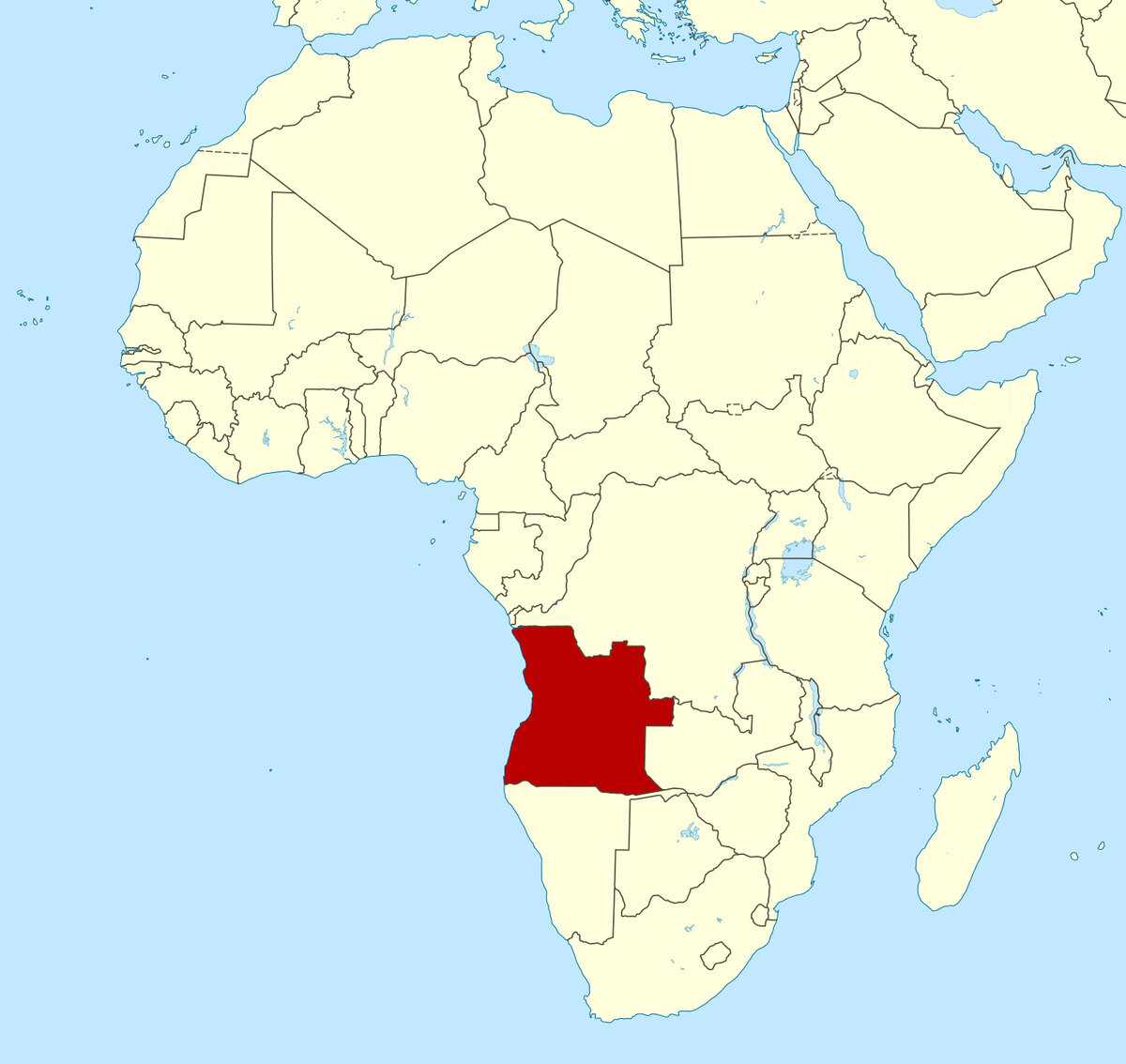карта намибии
