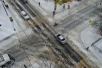    Момент ДТП © Telegram-канал «Дептранс. Оперативно»