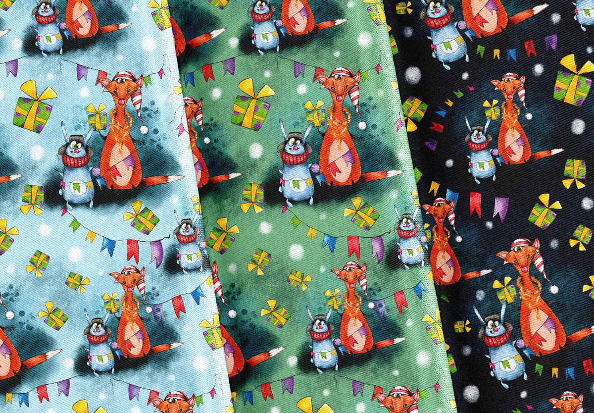 паттерн по сюжету готовой иллюстрации "Заяц и Лис"