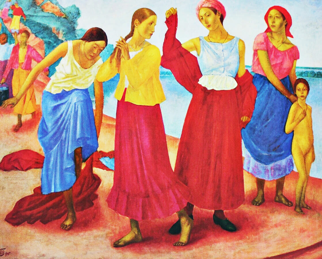 Девушки на Волге. 1905. Холст, масло, 96*120.