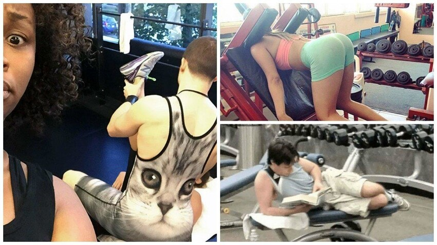 Лижет после тренировки. Смешные упражнения в спортзале. Первый день в тренажерном зале. Мем про спортзал. Первый день в зале прикол.