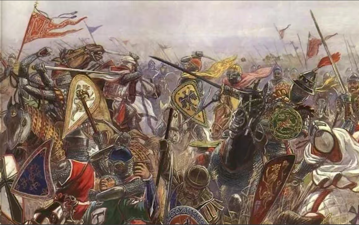 Натиск отражен. Липицкая битва 1216. Битва на реке Липице 1216. Липицкая битва 1176 года. Картина Липицкая битва.