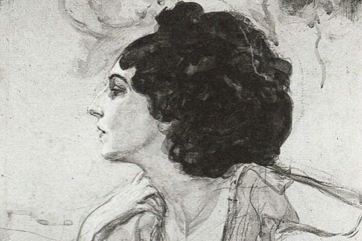 В. Серов "Портрет Иды Рубинштейн" (фрагмент)