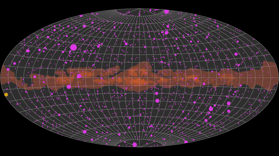 «Фейерверк» невидимого гамма-излучения от тысяч блазаров нанесли на карту