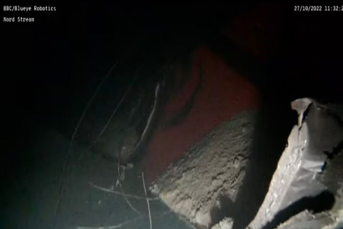 Подорванный газопровод "Северный поток"