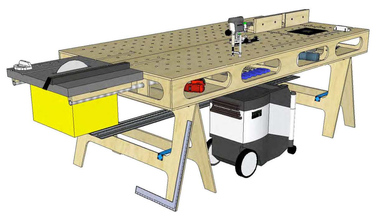 Мобильный верстак от Ron Paulk, известный в интернете как Paulk Workbench