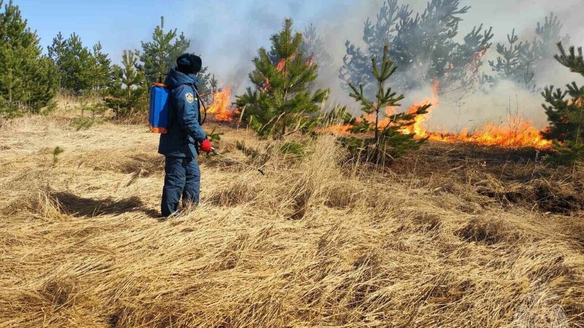     За сутки с 15 на 16 апреля в Удмуртии произошло 19 пожаров, 10 из них связаны с возгоранием сухой травы.