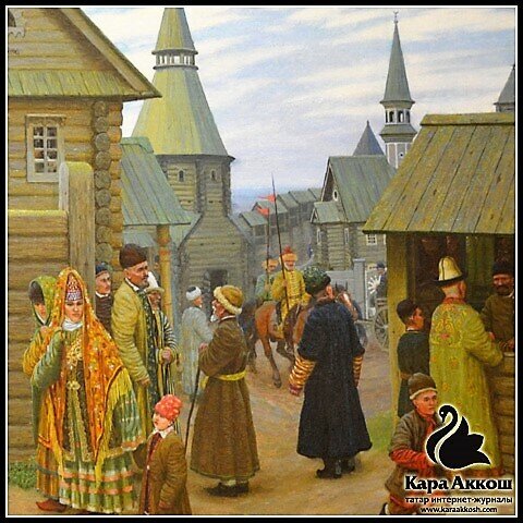 
«На улицах Казани. XVI век», автор Загидуллин Р. Г.. Источник: karaakkosh.com